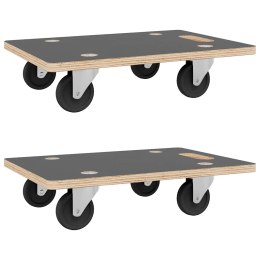PLATFORMY TRANSPORTOWE 2 SZT. PROSTOKĄTNE 50X35X11,5CM 250 KG
