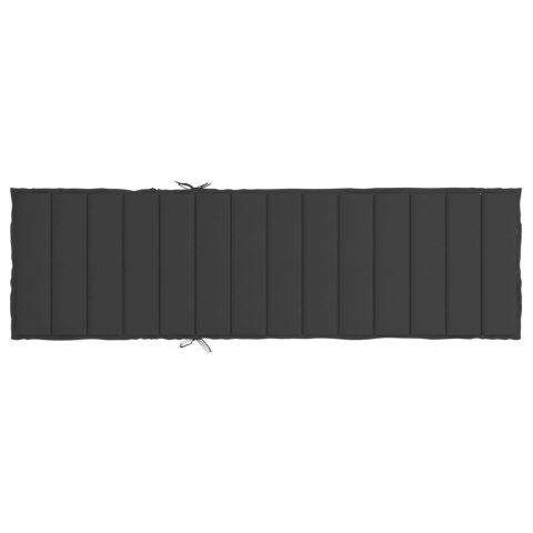 PODUSZKA NA LEŻAK CZARNA 200X70X3CM TKANINA OXFORD