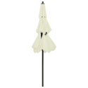 3-POZIOMOWY PARASOL NA ALUMINIOWYM SŁUPKU PIASKOWY 2,5 M