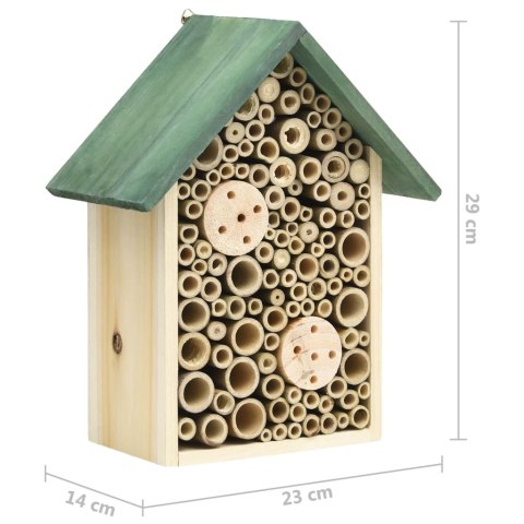 ZESTAW DOMKÓW DLA OWADÓW 2 SZT. DREWNO JODŁOWE HOTEL DLA PSZCZÓŁ 29CM
