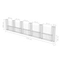 KOSZ GABIONOWY W KSZTAŁCIE LITERY U STAL 570X20X100CM