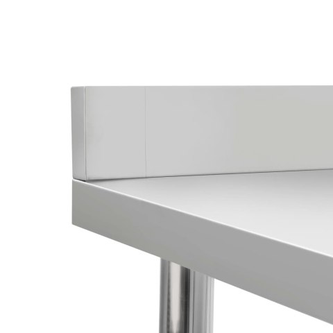 KUCHENNY STÓŁ ROBOCZY Z RANTEM 80X60X93CM STAL NIERDZEWNA
