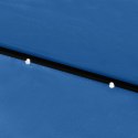 PARASOL OGRODOWY Z LED I STALOWYM SŁUPKIEM NIEBIESKI 2X3 M