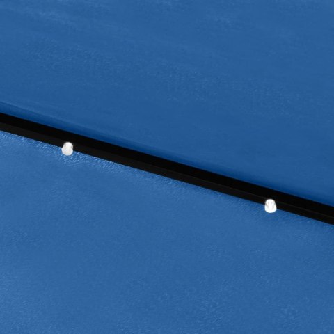 PARASOL OGRODOWY Z LED I STALOWYM SŁUPKIEM NIEBIESKI 2X3 M