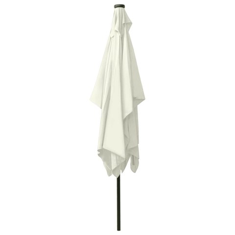 PARASOL OGRODOWY Z LED I STALOWYM SŁUPKIEM PIASKOWY 2X3 M