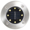 SOLARNE LAMPY GRUNTOWE 8 SZT. CIEPŁE BIAŁE LED