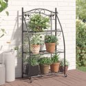 STOJAK NA KWIATY CZARNY 56X30X96CM STAL