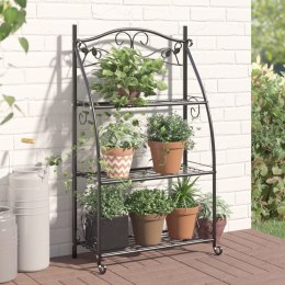 STOJAK NA KWIATY CZARNY 56X30X96CM STAL