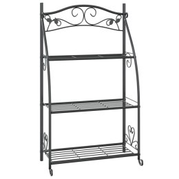 STOJAK NA KWIATY CZARNY 56X30X96CM STAL