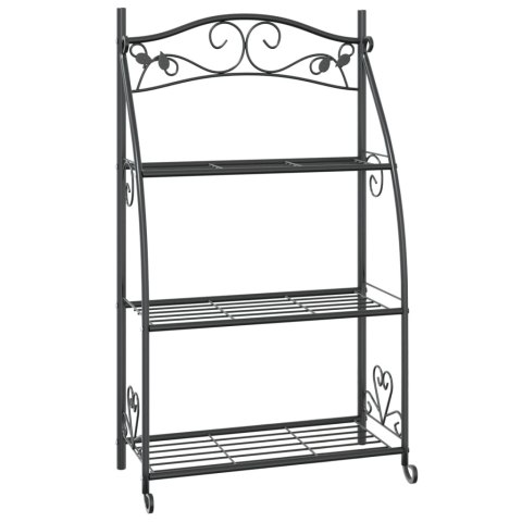 STOJAK NA KWIATY CZARNY 56X30X96CM STAL