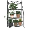 STOJAK NA KWIATY CZARNY 56X30X96CM STAL