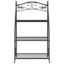 STOJAK NA KWIATY CZARNY 56X30X96CM STAL