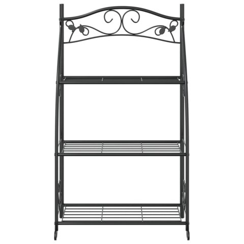 STOJAK NA KWIATY CZARNY 56X30X96CM STAL
