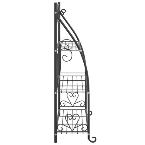 STOJAK NA KWIATY CZARNY 56X30X96CM STAL