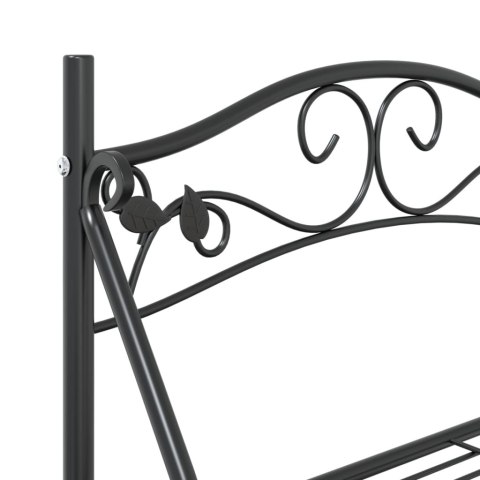 STOJAK NA KWIATY CZARNY 56X30X96CM STAL