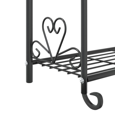 STOJAK NA KWIATY CZARNY 56X30X96CM STAL