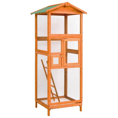 KLATKA DLA PTAKÓW 68X62X166CM LITE DREWNO JODŁOWE