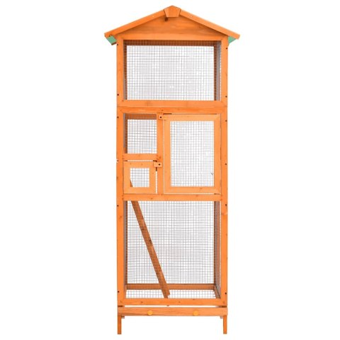 KLATKA DLA PTAKÓW 68X62X166CM LITE DREWNO JODŁOWE