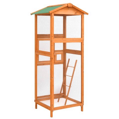 KLATKA DLA PTAKÓW 68X62X166CM LITE DREWNO JODŁOWE