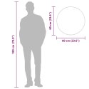 LUSTRO ŚCIENNE SREBRNE Ø 60CM OKRĄGŁE