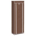 MATERIAŁOWA SZAFKA NA BUTY Z OSŁONĄ 57X29X162CM BRĄZOWA