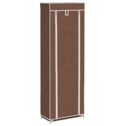 MATERIAŁOWA SZAFKA NA BUTY Z OSŁONĄ 57X29X162CM BRĄZOWA