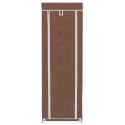 MATERIAŁOWA SZAFKA NA BUTY Z OSŁONĄ 57X29X162CM BRĄZOWA