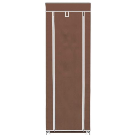 MATERIAŁOWA SZAFKA NA BUTY Z OSŁONĄ 57X29X162CM BRĄZOWA