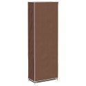 MATERIAŁOWA SZAFKA NA BUTY Z OSŁONĄ 57X29X162CM BRĄZOWA