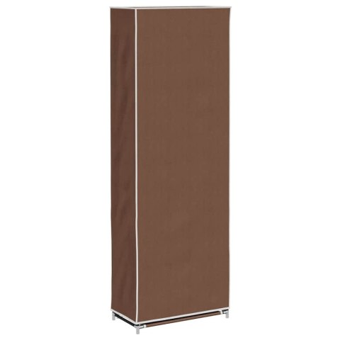 MATERIAŁOWA SZAFKA NA BUTY Z OSŁONĄ 57X29X162CM BRĄZOWA