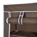 MATERIAŁOWA SZAFKA NA BUTY Z OSŁONĄ 57X29X162CM BRĄZOWA