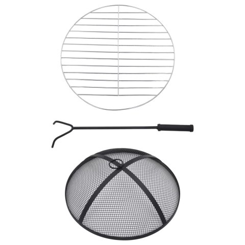 MOZAIKOWE PALENISKO ZE STOLIKIEM TERAKOTA 68CM CERAMIKA