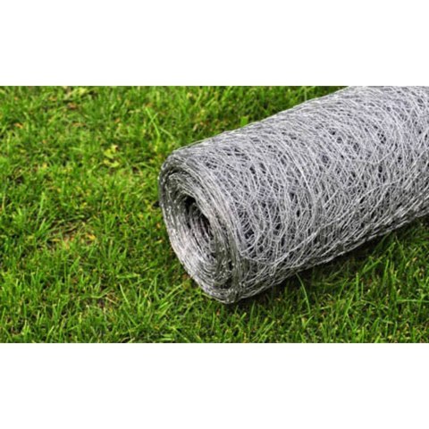 OGRODZENIE Z SIATKI STAL GALWANIZOWANA 25X0,5 M SREBRNE
