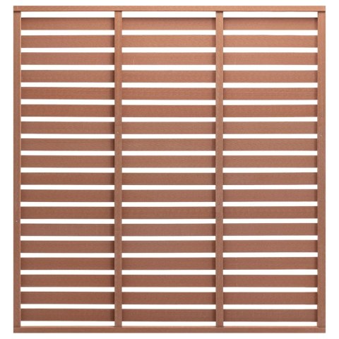 PANEL OGRODZENIOWY Z WPC 180X180CM BRĄZOWY