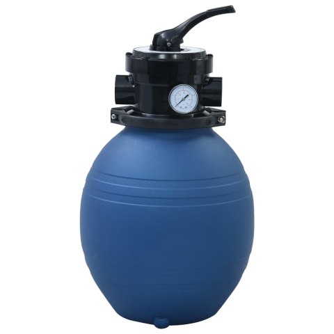 PIASKOWY FILTR BASENOWY Z ZAWOREM 4 DROŻNYM NIEBIESKI 300 MM