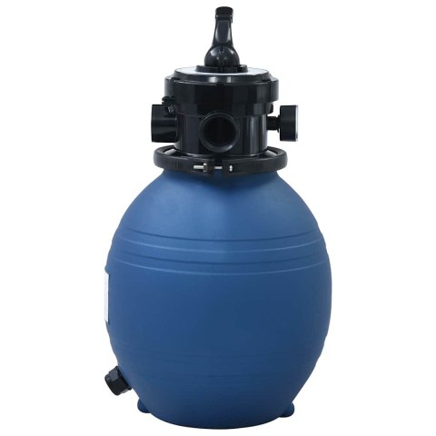 PIASKOWY FILTR BASENOWY Z ZAWOREM 4 DROŻNYM NIEBIESKI 300 MM