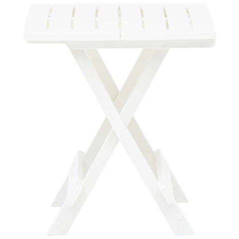 SKŁADANY STOLIK OGRODOWY BIAŁY 45X43X50CM PLASTIKOWY