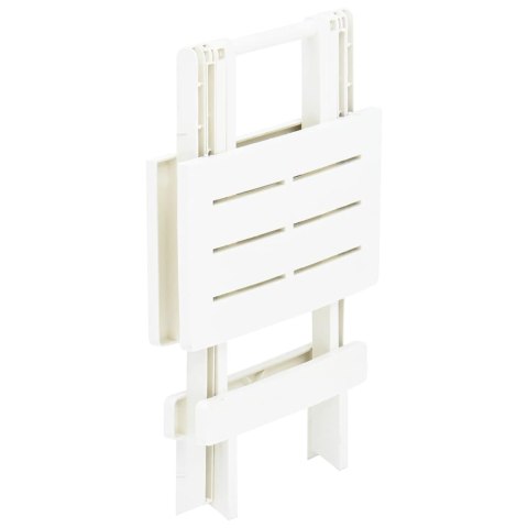 SKŁADANY STOLIK OGRODOWY BIAŁY 45X43X50CM PLASTIKOWY