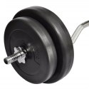 SZTANGA GIĘTA Z OBCIĄŻNIKAMI 30 KG