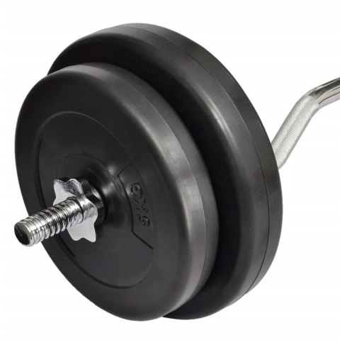 SZTANGA GIĘTA Z OBCIĄŻNIKAMI 30 KG