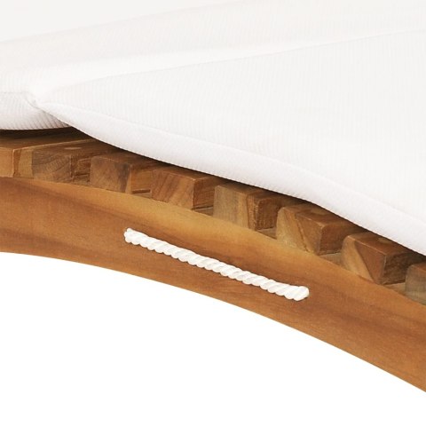 LEŻAKI Z PODUSZKAMI 2 SZT. LITE DREWNO TEKOWE