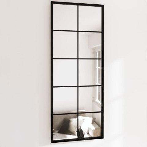 LUSTRA ŚCIENNE 2 SZT. CZARNA RAMA 100X40CM METAL
