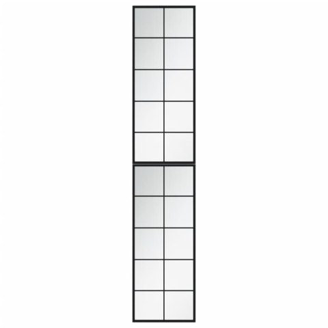 LUSTRA ŚCIENNE 2 SZT. CZARNA RAMA 100X40CM METAL