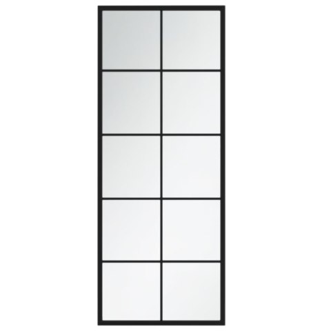 LUSTRA ŚCIENNE 2 SZT. CZARNA RAMA 100X40CM METAL