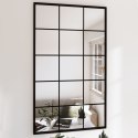 LUSTRA ŚCIENNE 3 SZT. CZARNA RAMA 100X60CM METAL