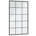 LUSTRA ŚCIENNE 3 SZT. CZARNA RAMA 100X60CM METAL