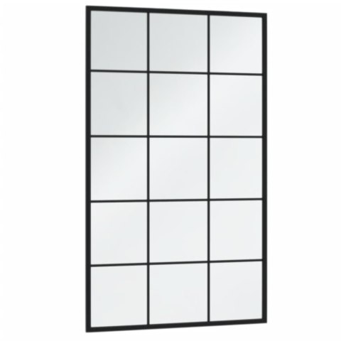 LUSTRA ŚCIENNE 3 SZT. CZARNA RAMA 100X60CM METAL