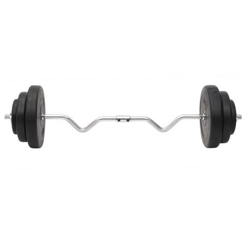 SZTANGA ŁAMANA I HANTLE Z OBCIĄŻNIKAMI 60 KG