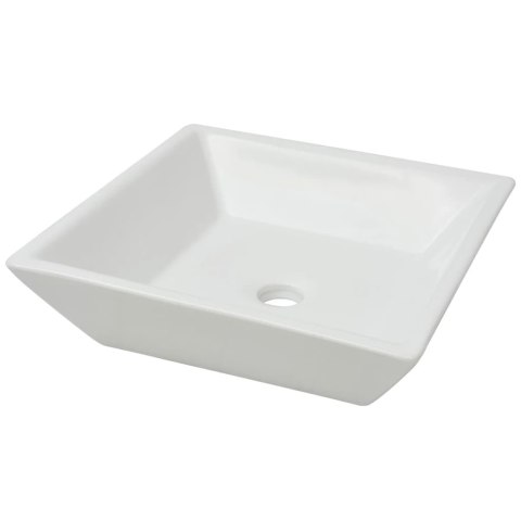 UMYWALKA CERAMICZNA KWADRATOWA 41,5X41,5X12CM BIAŁA
