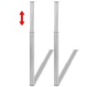 2 TELESKOPOWE NOGI DO STOŁU STAL NIERDZEWNA 710 MM-1100 MM